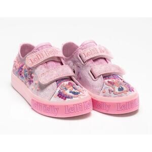 Lelli Kelly Shoes Unicorn Size US 7 Girls Sneakers High Top Beaded Sequins NEW